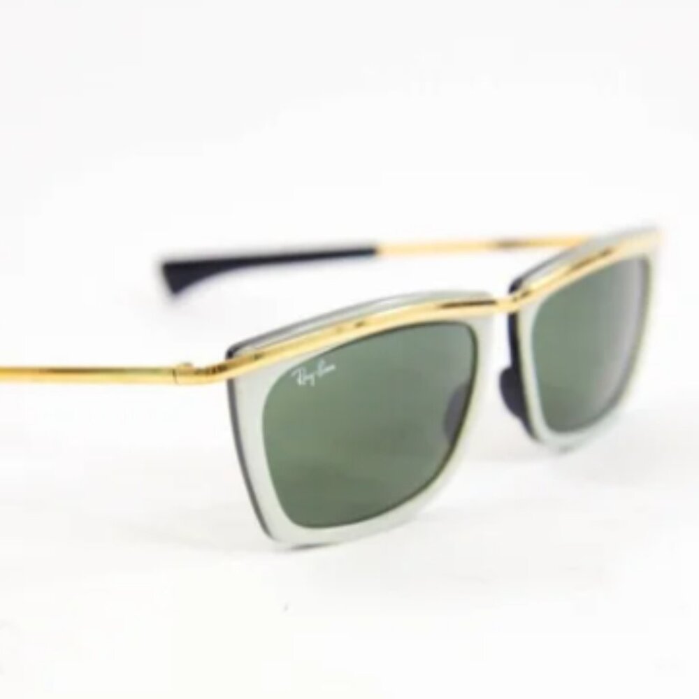 RARE vintage Ray-Ban 1980s pearlized white & gold sunglasses